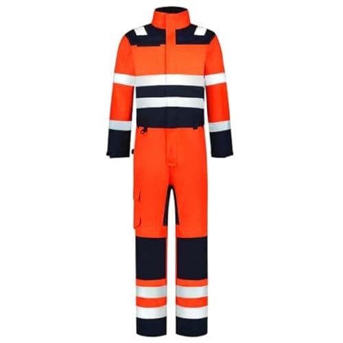 Tricorp 753009 Safety Warnschutz Bicolor Overall, 80% Polyester/20% Baumwolle, 100% Nylon (500D) Cordura, 280g/m², Fluorgelb-Tinte, Größe 56 von Tricorp