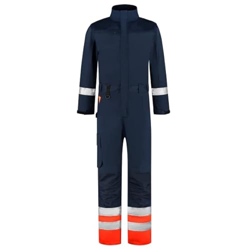 Tricorp 753010 Safety Warnschutz Overall, 65% Polyester/35% Baumwolle, 100% Nylon (500D) Cordura, 280g/m², Tinte-Fluor Orange, Größe 46 von Tricorp