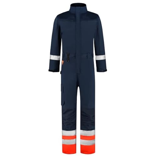 Tricorp 753010 Safety Warnschutz Overall, 65% Polyester/35% Baumwolle, 100% Nylon (500D) Cordura, 280g/m², Tinte-Fluor Orange, Größe 54 von Tricorp