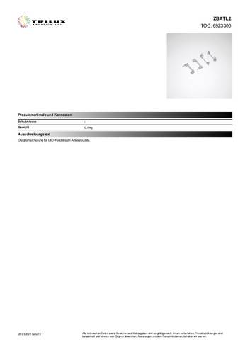 Trilux 6923300 Diebstahlsicherung ZBATL2 1St. von Trilux