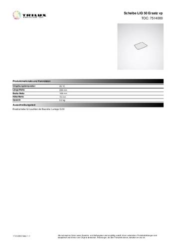 Trilux 7514000 Ersatzscheibe ScheibeLIQ50Ersatzvp 1St. von Trilux