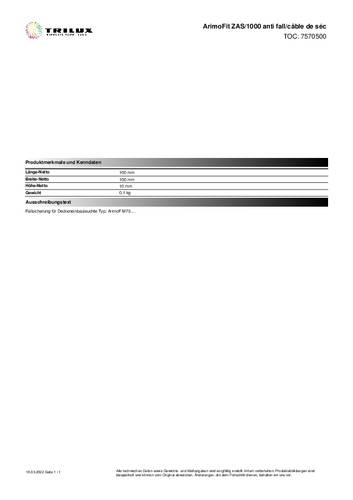 Trilux 7570500 Fallsicherung ArimoFitZAS 1St. von Trilux