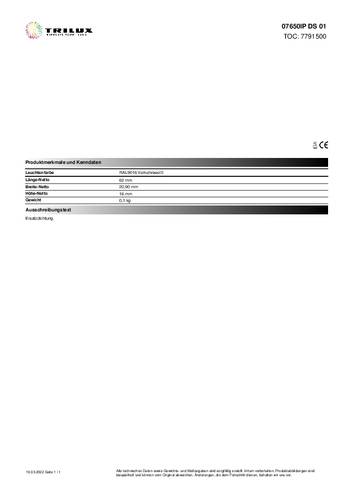 Trilux 7791500 Dichtung 07650IP DS 01 von Trilux