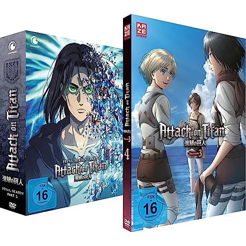 Attack on Titan Final Season - Staffel 4 - Vol.3 - [DVD] mit Sammelschuber & Attack on Titan - Staffel 3 - Vol. 4 - [DVD] von Trimax