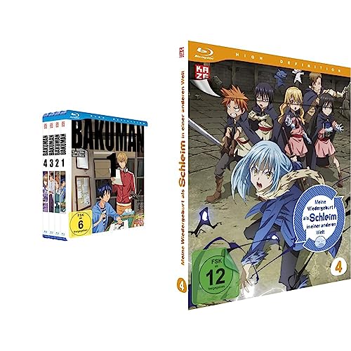 Bakuman - Staffel 1 - Gesamtausgabe - Bundle - Vol. 1-4 - [Blu-ray] & Meine Wiedergeburt als Schleim in einer anderen Welt - Vol. 4 - [Blu-ray] von Trimax