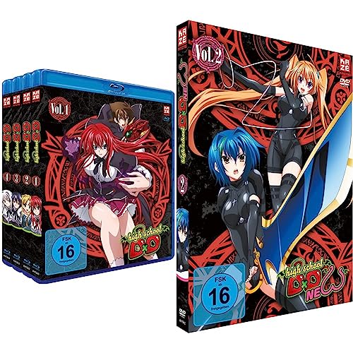 Highschool DxD - Staffel 1 - Gesamtausgabe  - Bundle - Vol. 1-4 - [Blu-ray] & Highschool DxD: New - Staffel 2 - Vol.2 - [DVD] von Trimax