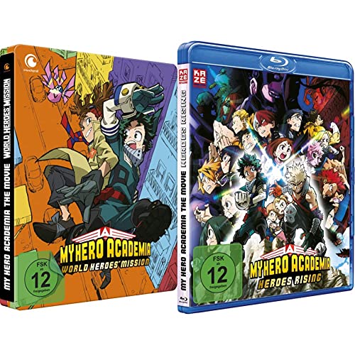 My Hero Academia - The Movie: World Heroes' Mission - Limited Steelbook Edition [Blu-ray] & My Hero Academia: Heroes Rising - The Movie - [Blu-ray] von Trimax