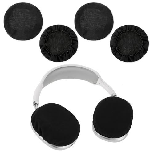 2 Paar Kopfhörer-Ohrpolster, 9,5 cm, waschbar, dehnbar, hygienisch, für Over-Ear-Headset, Ohrmuschelschutz, Headset-Ohrpolster, Stoffbezug für Fitnessstudio, Training, Luftfahrt, Rennen 2 Paar Kopfhörer-Ohrpolster, 9,5 cm, waschbar, dehnbar, hygienisch, für Over-Ear-Headset, Ohrmuschelschutz, Headset-Ohrpolster, Stoffbezug für Fitnessstudio, Training, Luftfahrt, Rennen von Trinkrittey