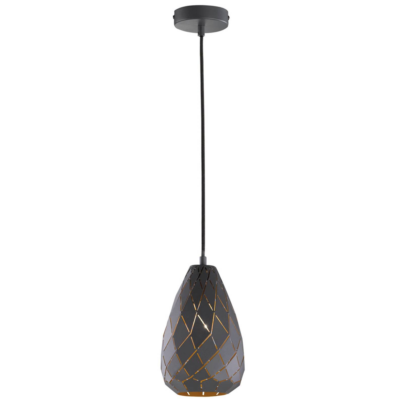 Außen anthrazit, innen golden - Pendelleuchte Onyx Außen anthrazit, innen golden - Pendelleuchte Onyx von Trio Lighting