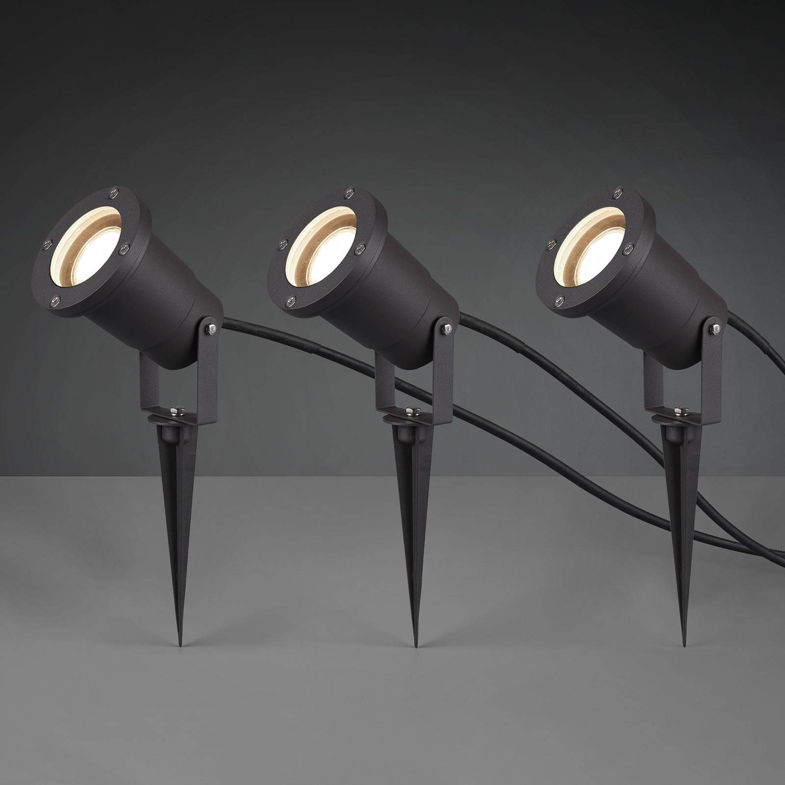Außenstrahler Ubangi mit Erdspieß im 3er-Set Außenstrahler Ubangi mit Erdspieß im 3er-Set von Trio Lighting