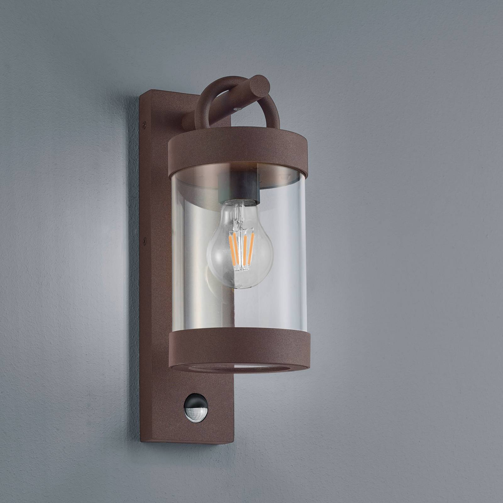 Außenwandlampe Sambesi, Bewegungssensor, rost von Trio Lighting