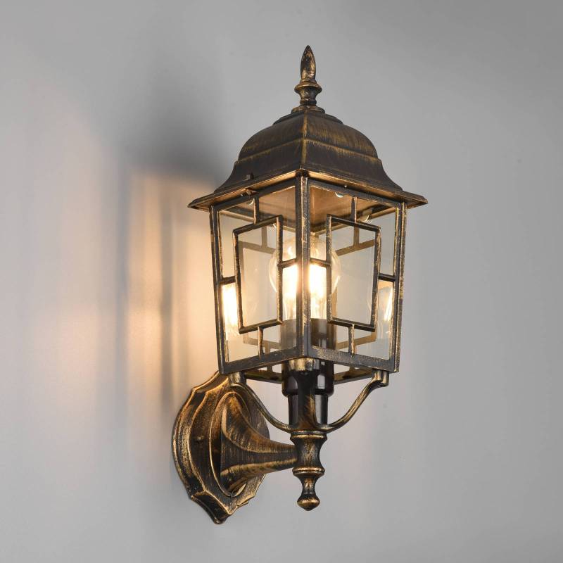 Außenwandleuchte Volturno, Fassung oben, rostfarben antik von Trio Lighting