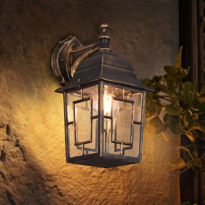 Außenwandleuchte Volturno, Fassung unten, rostfarben antik von Trio Lighting