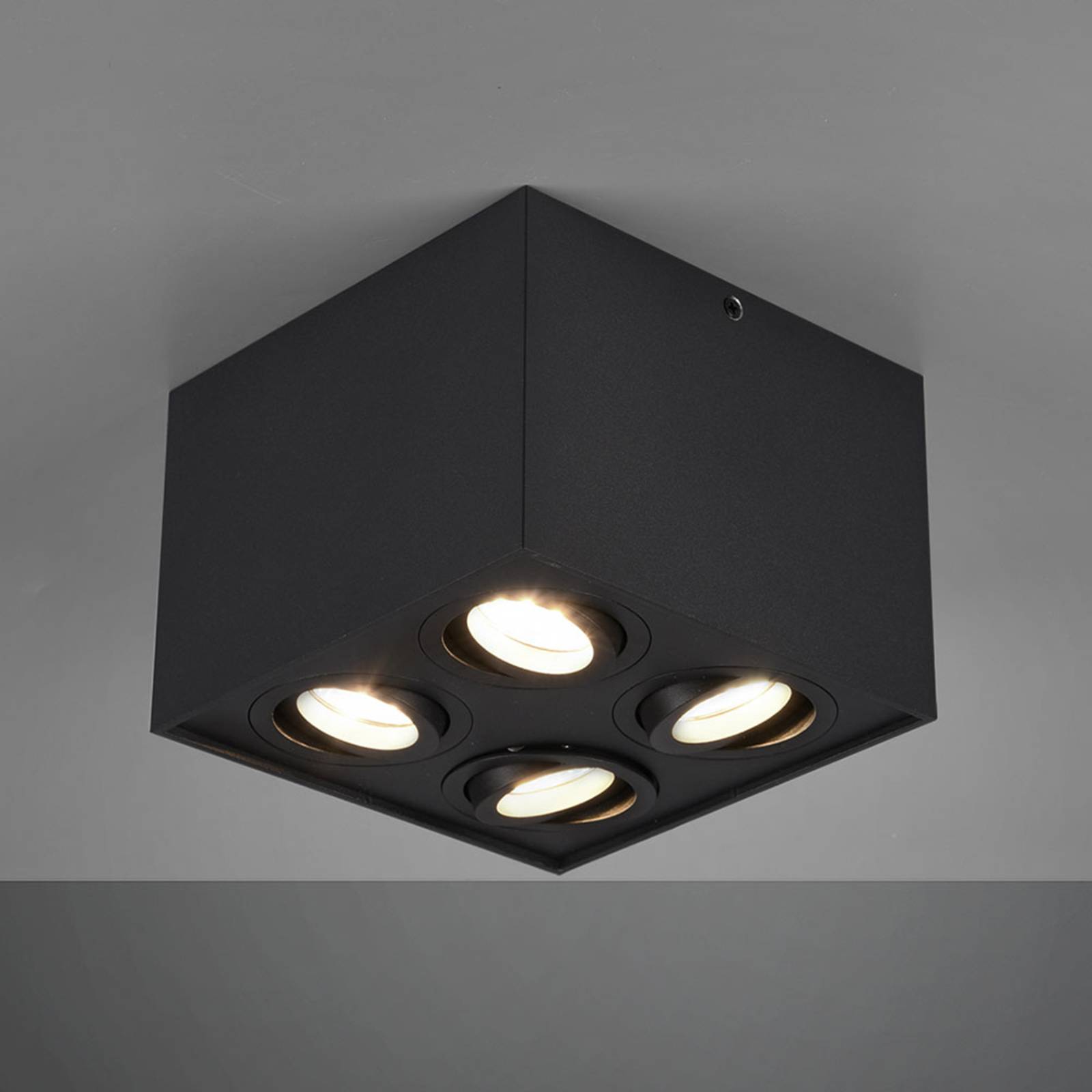 Deckenleuchte Biscuit, vierflammig, schwarz von Trio Lighting