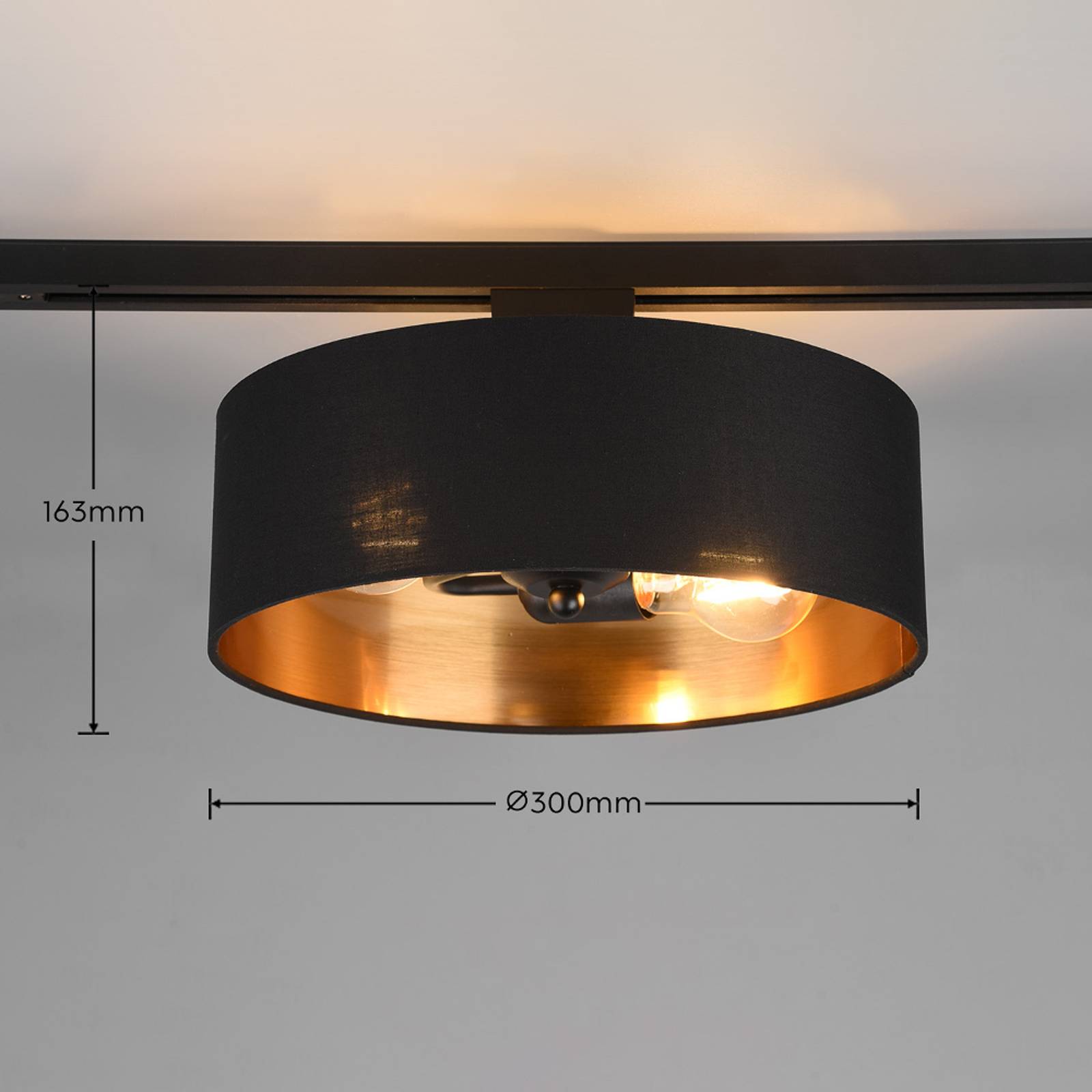 Schienenleuchte Hostel für DUOline, schwarz-gold, E27 Schienenleuchte Hostel für DUOline, schwarz-gold, E27 von Trio Lighting