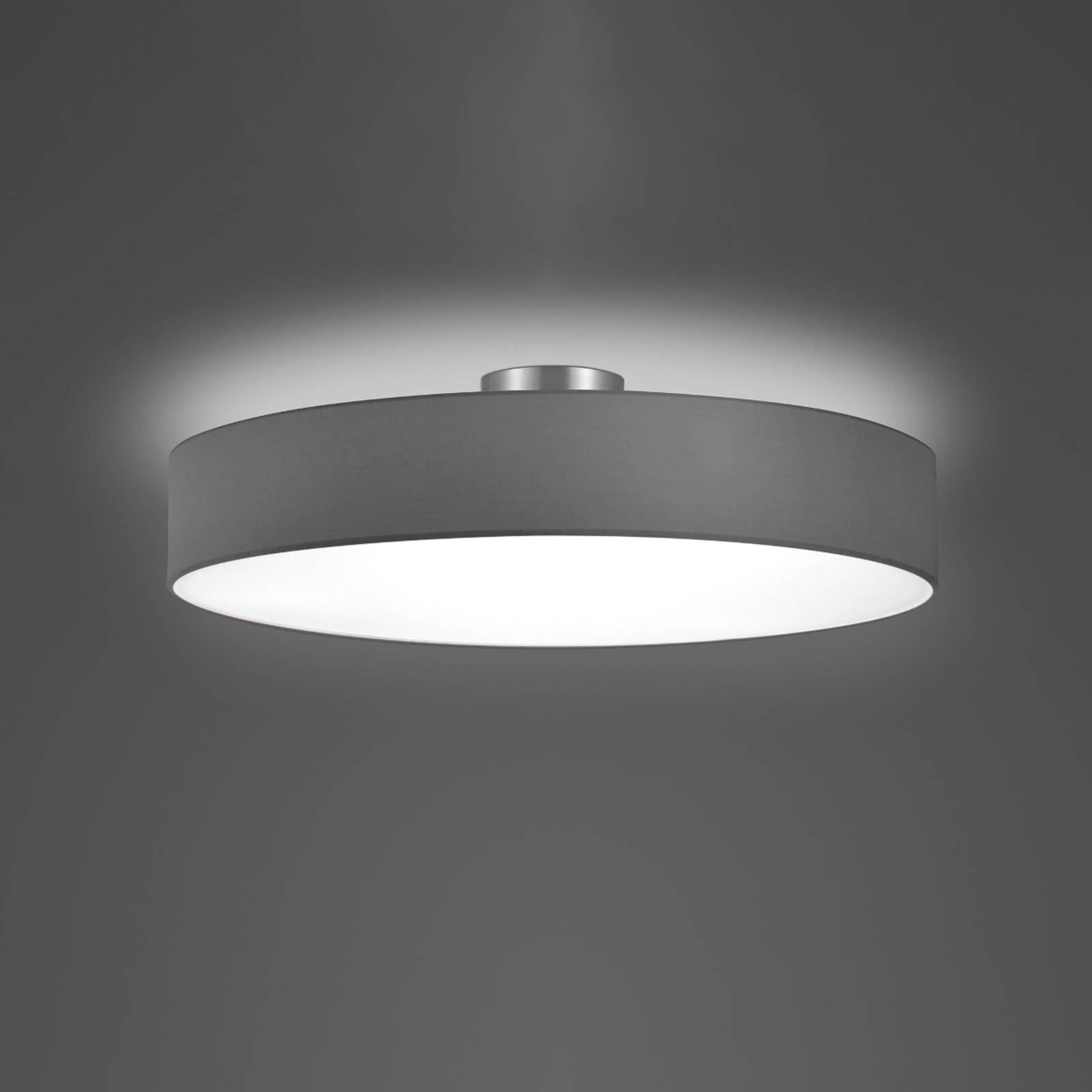 Deckenleuchte Hotel, nickel matt/grau, Ø 65 cm Deckenleuchte Hotel, nickel matt/grau, Ø 65 cm von Trio Lighting