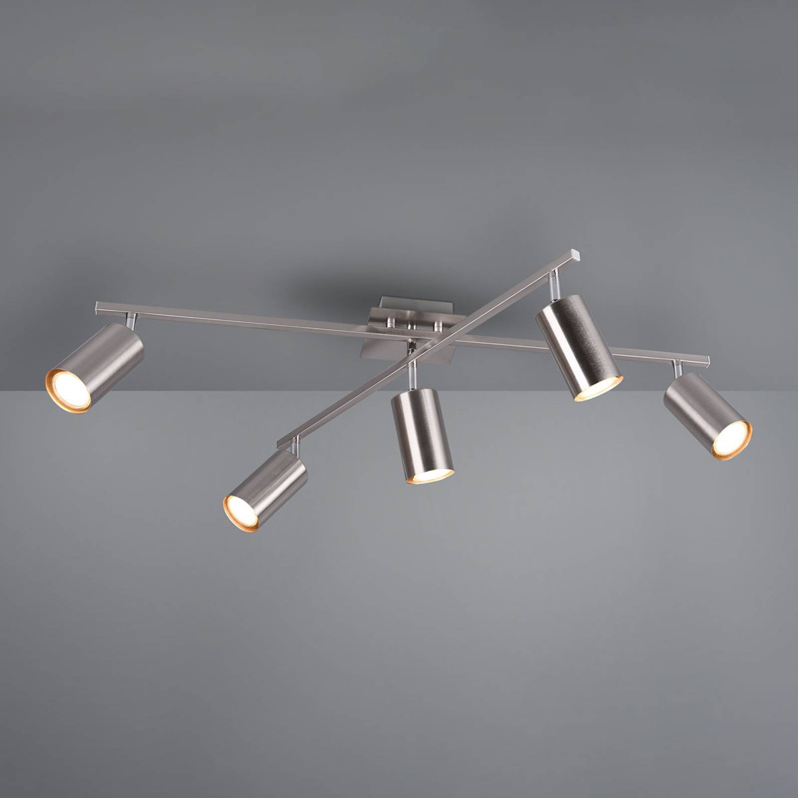 Deckenstrahler Marley nickel matt 5-flammig von Trio Lighting