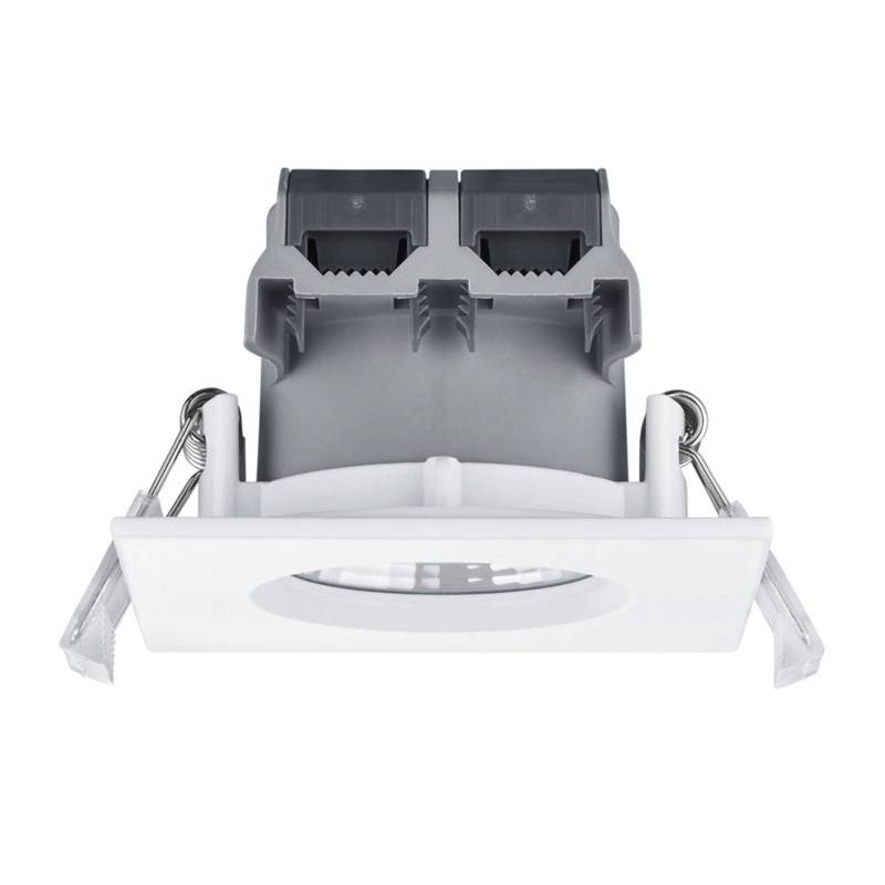 Eckiger LED-Einbauspot Zagros IP65 in mattem Weiß von Trio Lighting