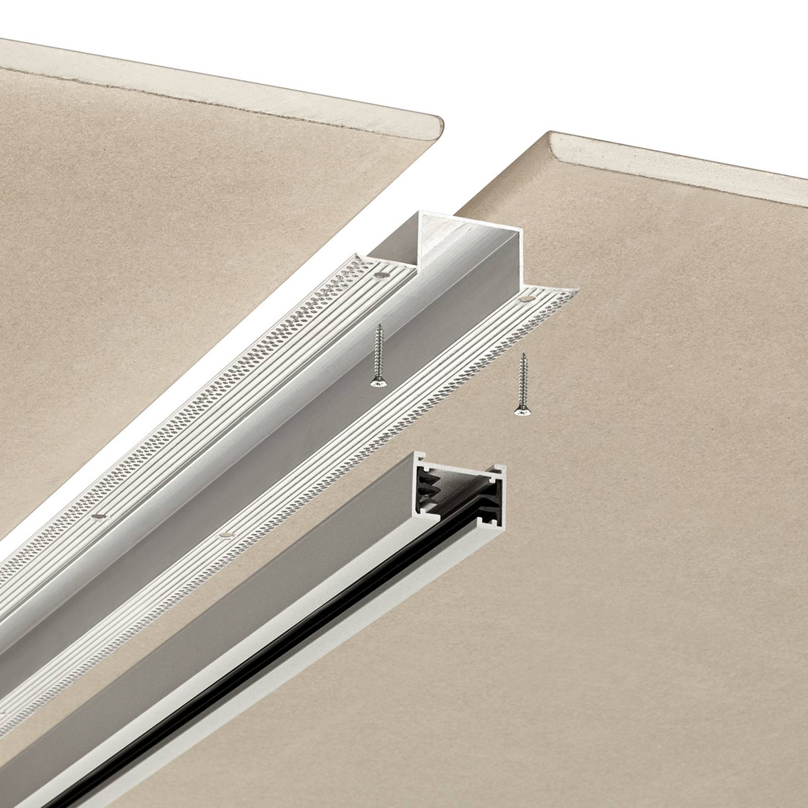 Einbauprofil für DUOline 2-Phasen-System, alu Einbauprofil für DUOline 2-Phasen-System, alu von Trio Lighting