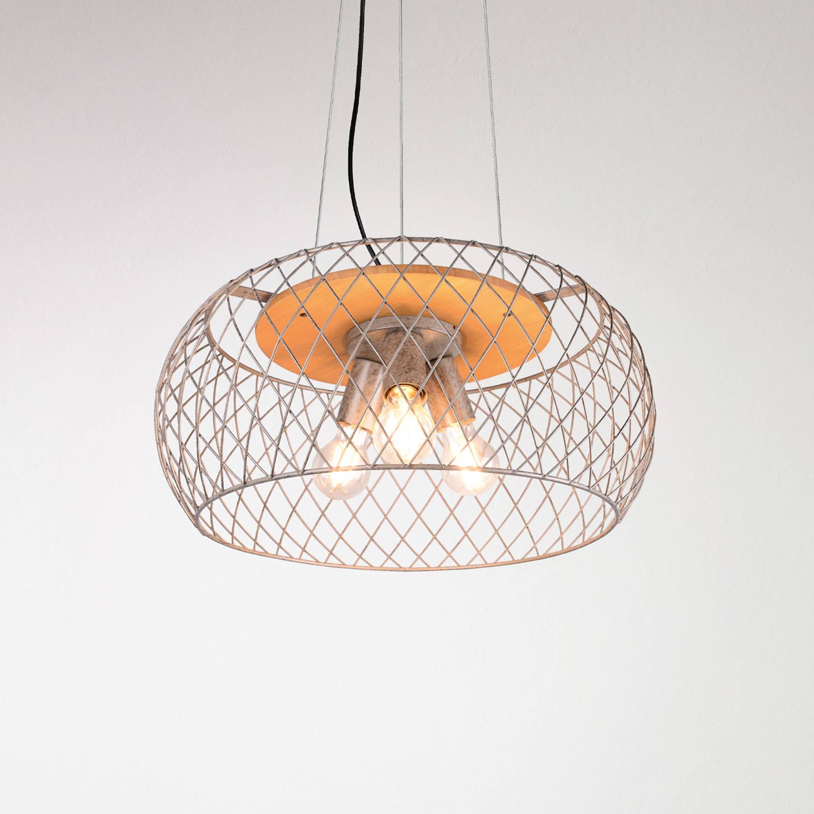 Hängelampe Tamil mit Käfigschirm nickel antik Hängelampe Tamil mit Käfigschirm nickel antik von Trio Lighting