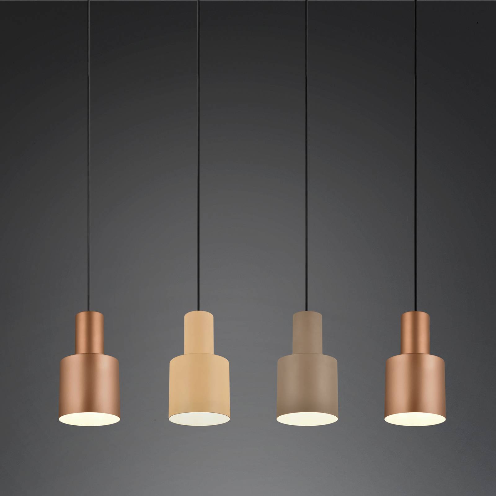 Hängeleuchte Agudo, multicolor, 4-flammig, linear Hängeleuchte Agudo, multicolor, 4-flammig, linear von Trio Lighting