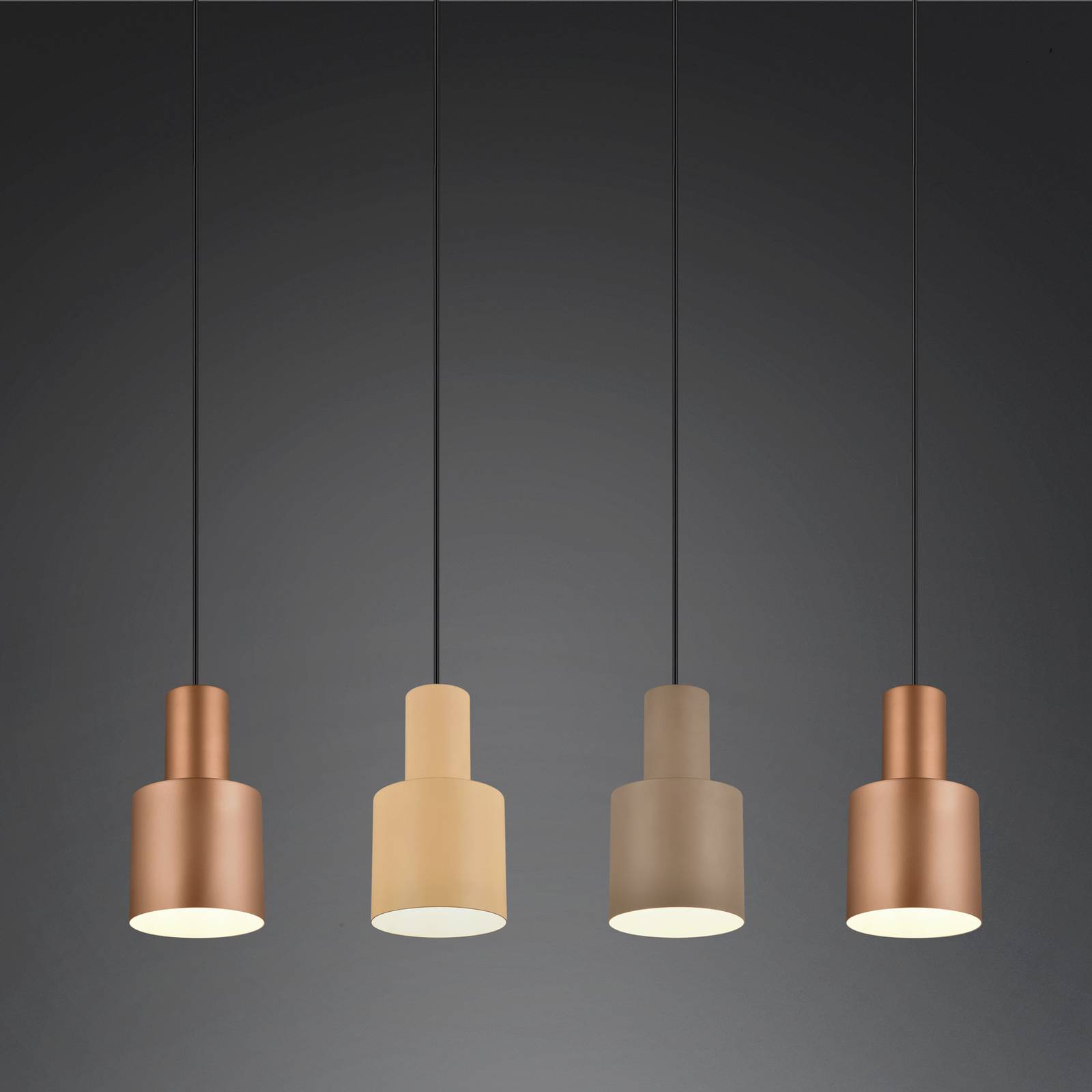 Hängeleuchte Agudo, multicolor, 4-flammig, linear von Trio Lighting