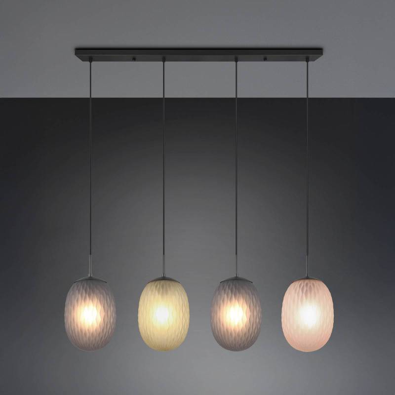 Hängeleuchte Facette, multicolor, Länge 117 cm, 4-flg., Glas von Trio Lighting