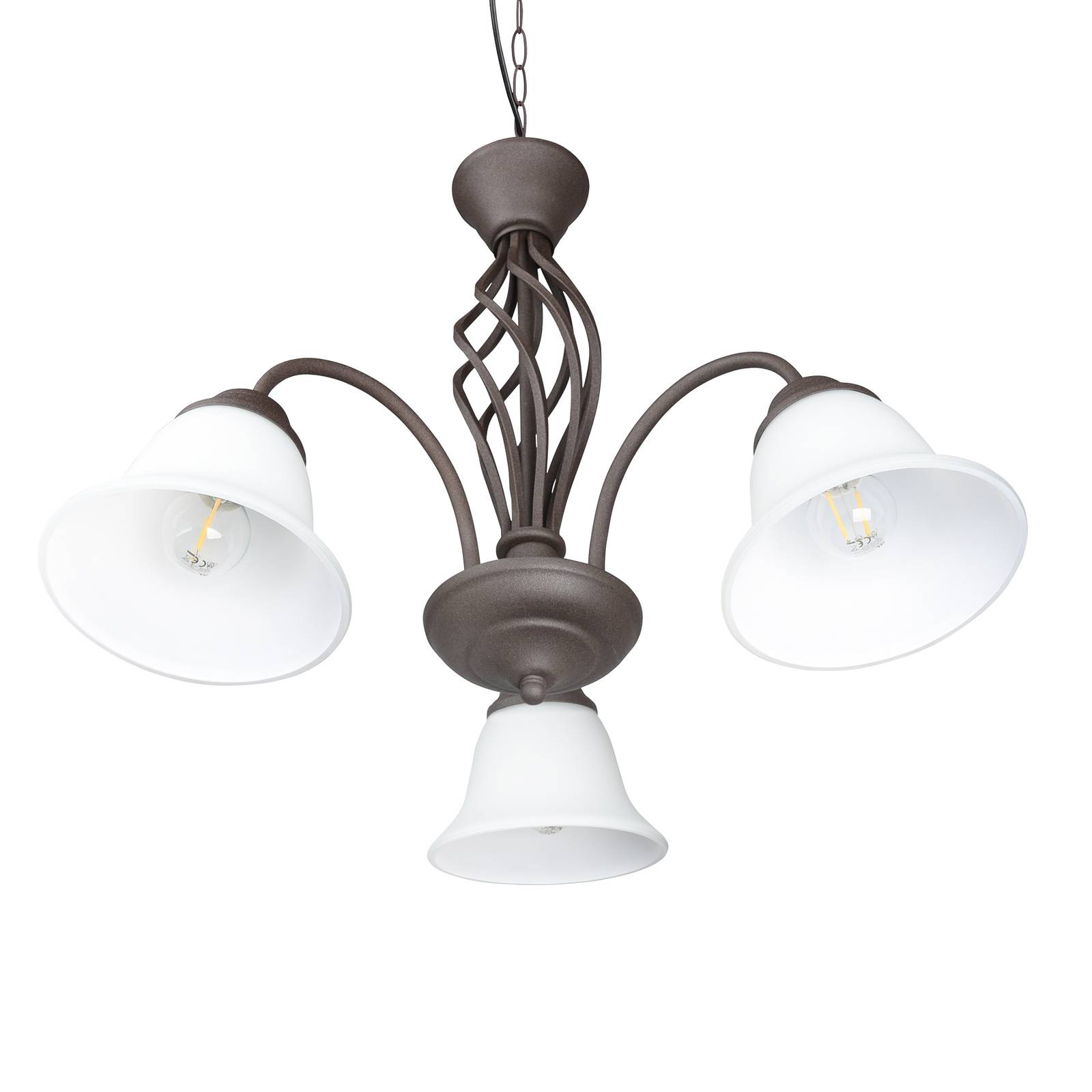 Hängeleuchte Rustica, rostfarben, dreiflammig Hängeleuchte Rustica, rostfarben, dreiflammig von Trio Lighting