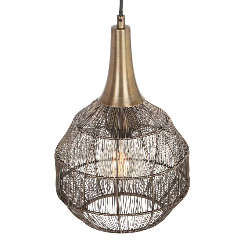 Hängeleuchte Soraya, Ø 26 cm, Metall, altmessing, Kugelform von Trio Lighting