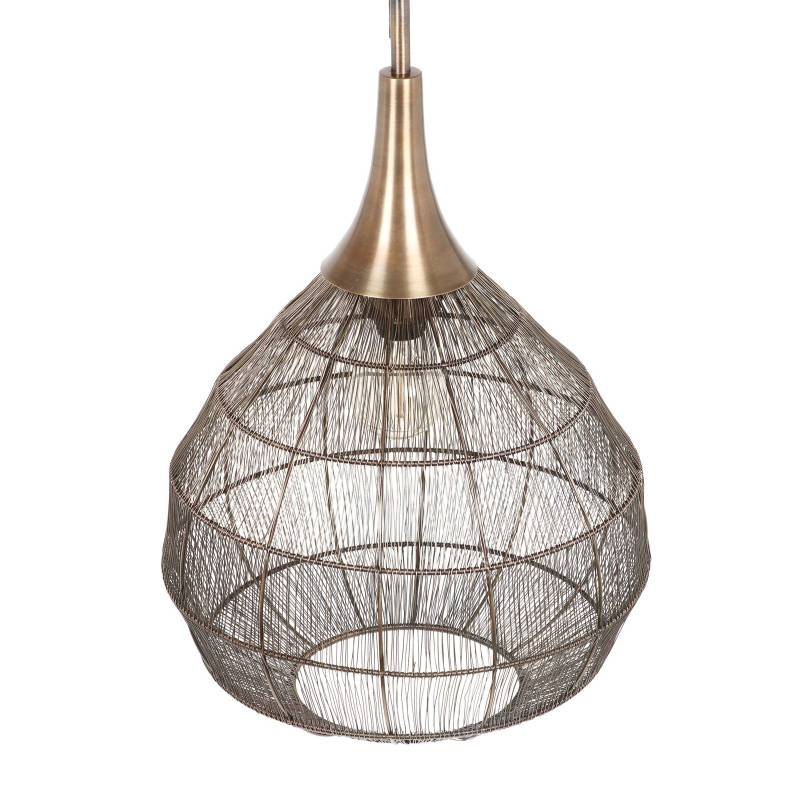 Hängeleuchte Soraya, Ø 42 cm, Metall, altmessing, Kugelform von Trio Lighting