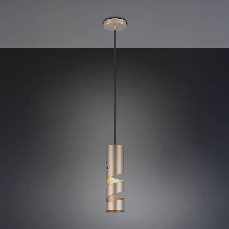Hängeleuchte Stream, braun, Ø 8 cm, Metall, GU10 von Trio Lighting