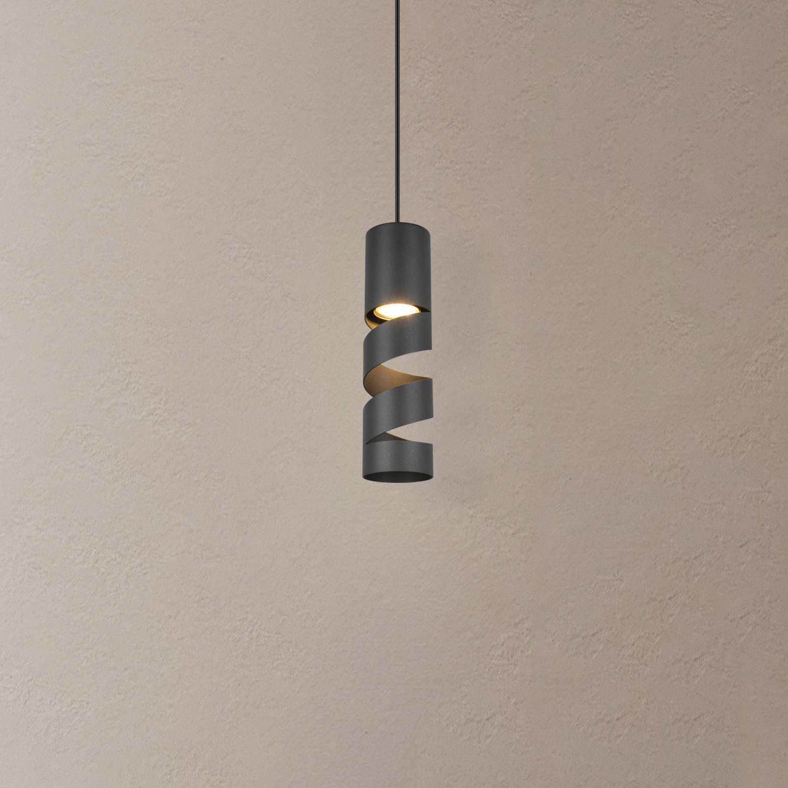 Hängeleuchte Stream, schwarz, Ø 8 cm, Metall, GU10 Hängeleuchte Stream, schwarz, Ø 8 cm, Metall, GU10 von Trio Lighting