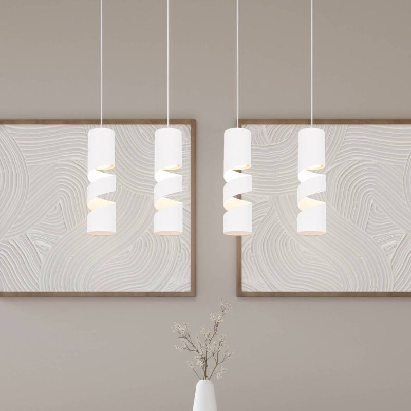 Hängeleuchte Stream, weiß, Länge 80 cm 4-flammig Metall GU10 von Trio Lighting