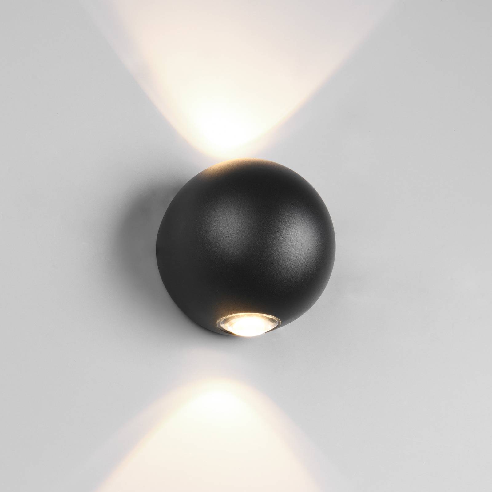 LED-Außenwandleuchte Avisio, schwarz, 2-flammig, halbrund LED-Außenwandleuchte Avisio, schwarz, 2-flammig, halbrund von Trio Lighting