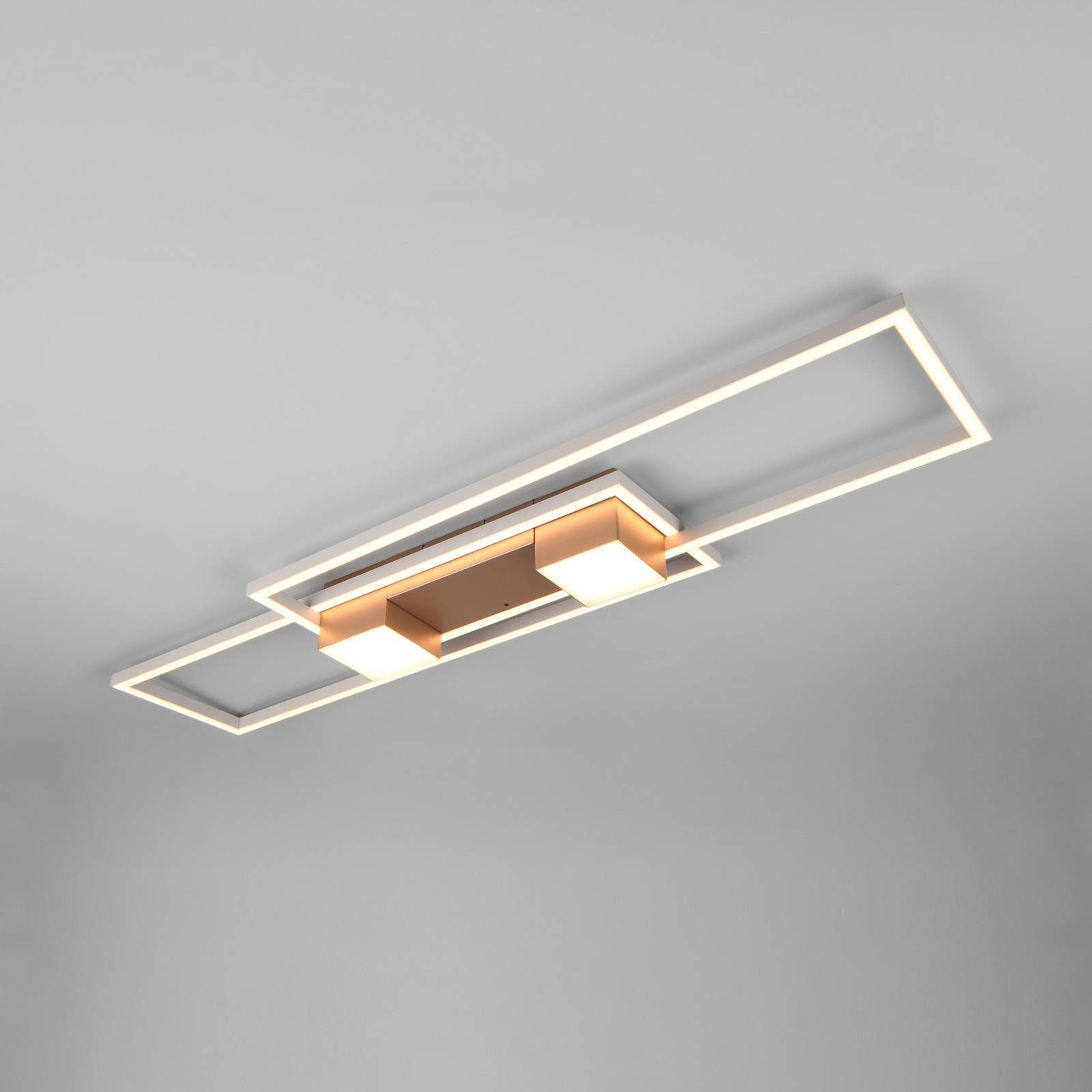 LED-Deckenlampe Albany, braun, 100 x 28 cm, Alu, CCT dimmbar LED-Deckenlampe Albany, braun, 100 x 28 cm, Alu, CCT dimmbar von Trio Lighting
