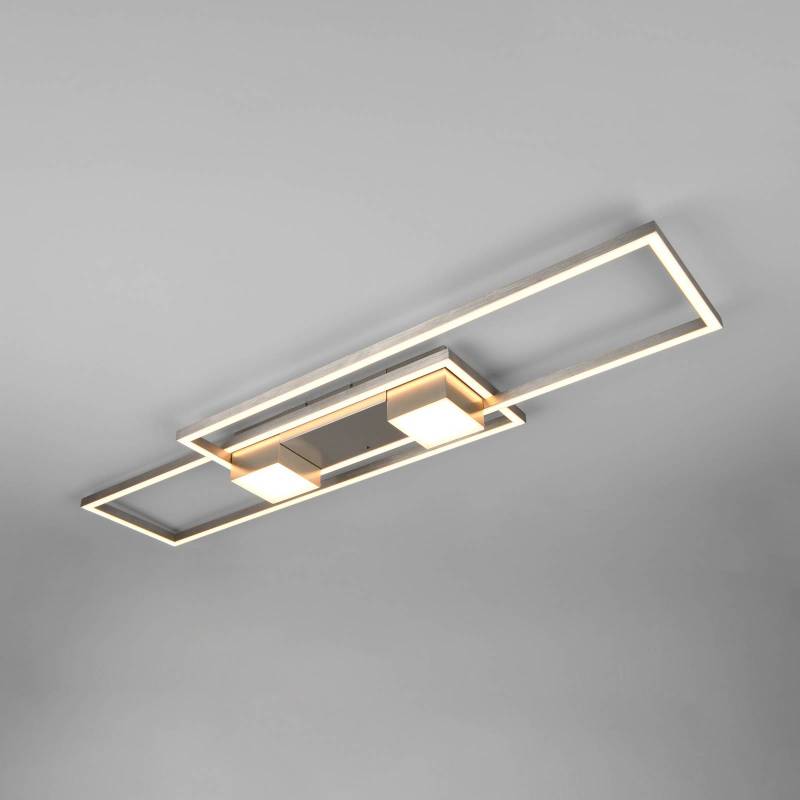 LED-Deckenlampe Albany, nickel, 100 x 28 cm, Alu CCT dimmbar von Trio Lighting