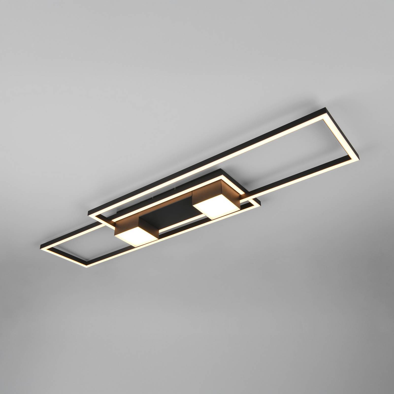 LED-Deckenlampe Albany, schwarz, 100 x 28 cm Alu CCT dimmbar LED-Deckenlampe Albany, schwarz, 100 x 28 cm Alu CCT dimmbar von Trio Lighting