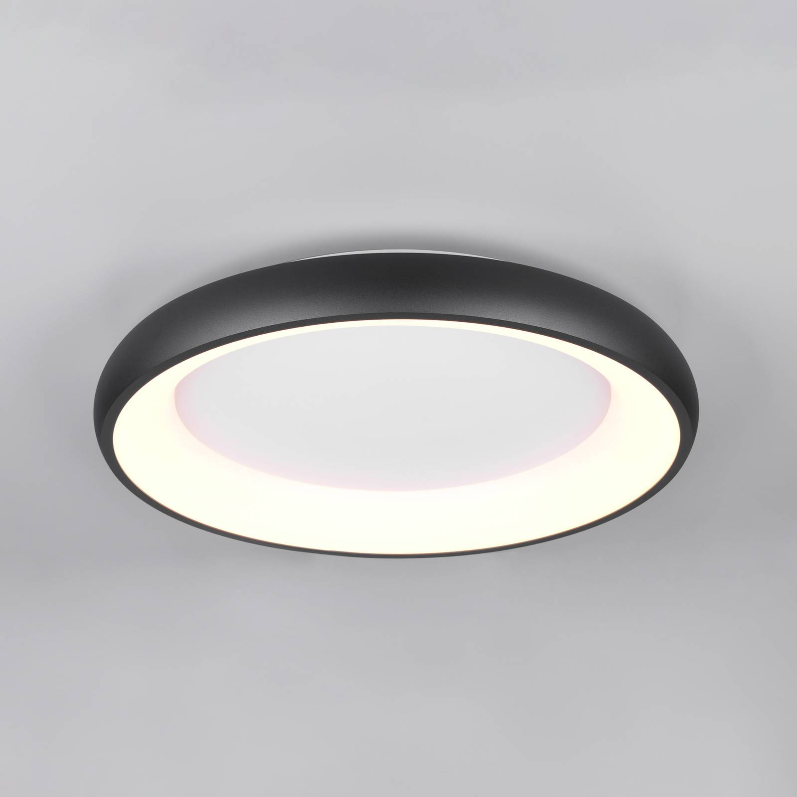 LED-Deckenlampe Cardona, Ø 62 cm, schwarz matt, Metall, CCT LED-Deckenlampe Cardona, Ø 62 cm, schwarz matt, Metall, CCT von Trio Lighting