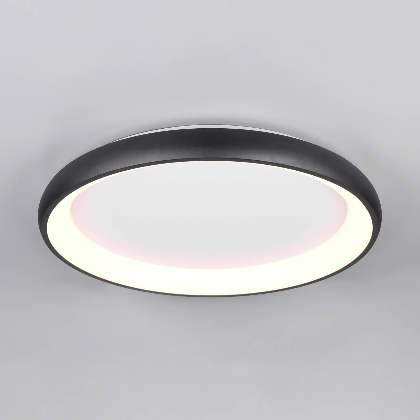 LED-Deckenlampe Cardona, Ø 75 cm, schwarz matt, Metall, CCT LED-Deckenlampe Cardona, Ø 75 cm, schwarz matt, Metall, CCT von Trio Lighting