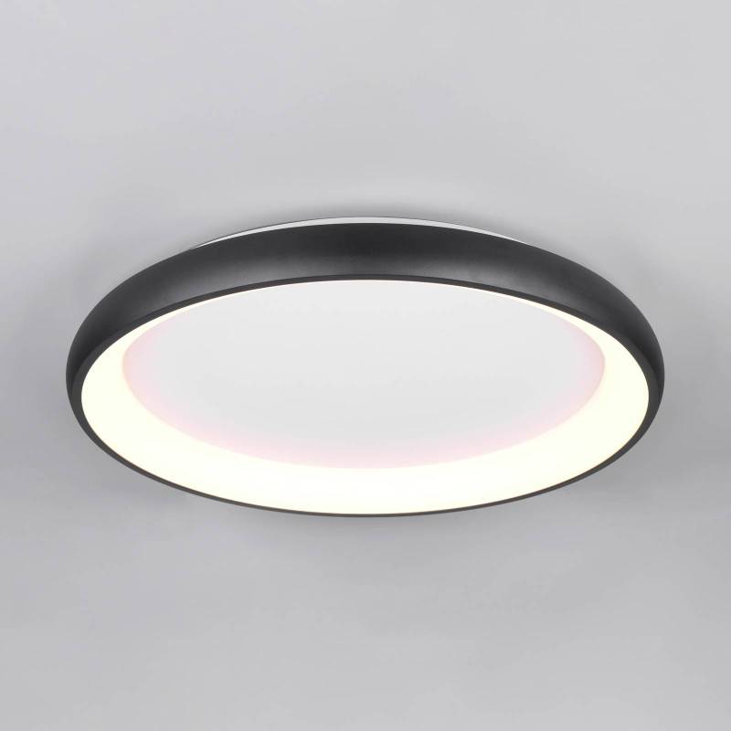 LED-Deckenlampe Cardona, Ø 75 cm, schwarz matt, Metall, CCT von Trio Lighting
