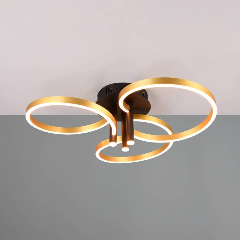 LED-Deckenlampe Caruso, gold/schwarz, Ø 66 cm Metall CCT dim von Trio Lighting