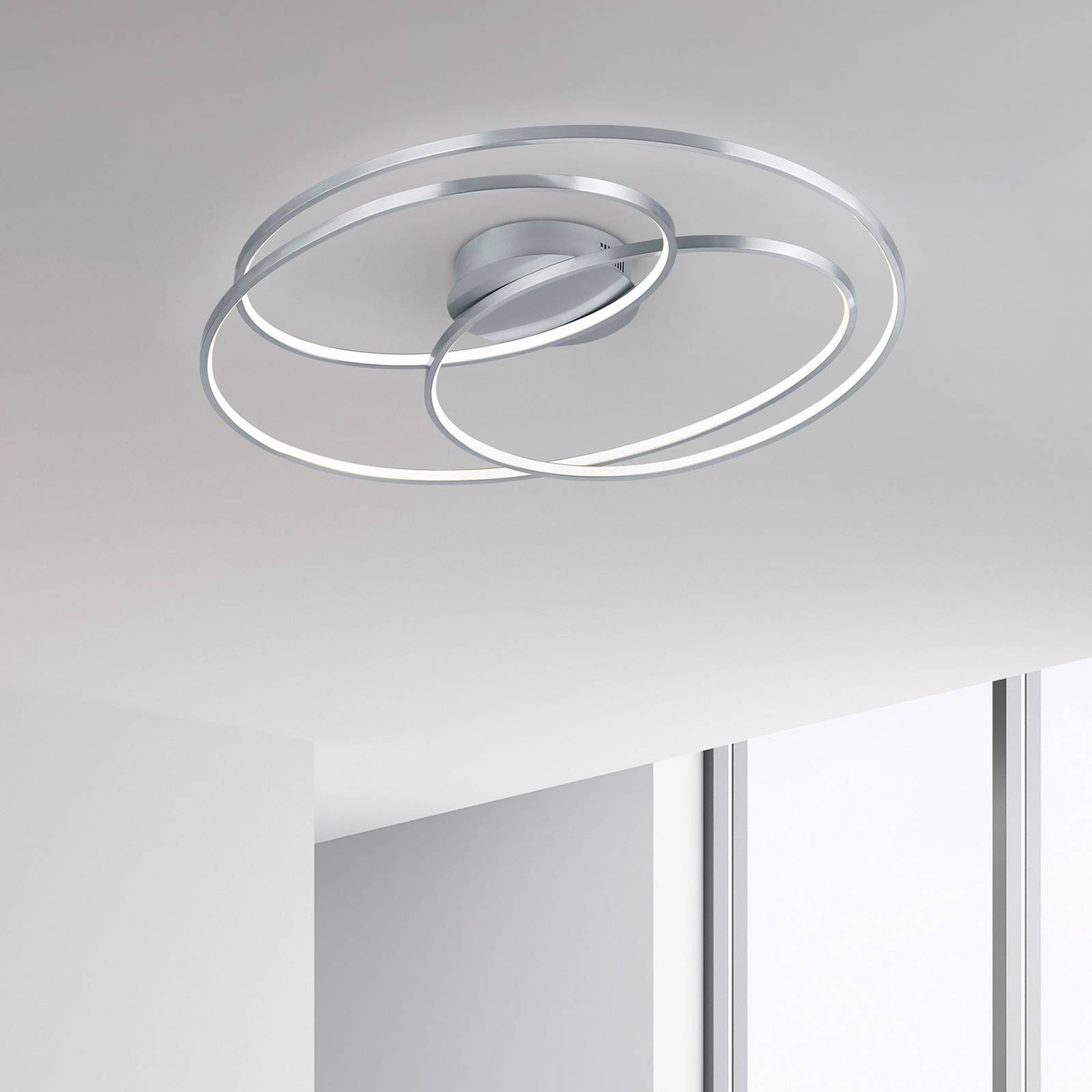 LED-Deckenlampe Gale, 80 cm, nickel matt LED-Deckenlampe Gale, 80 cm, nickel matt von Trio Lighting