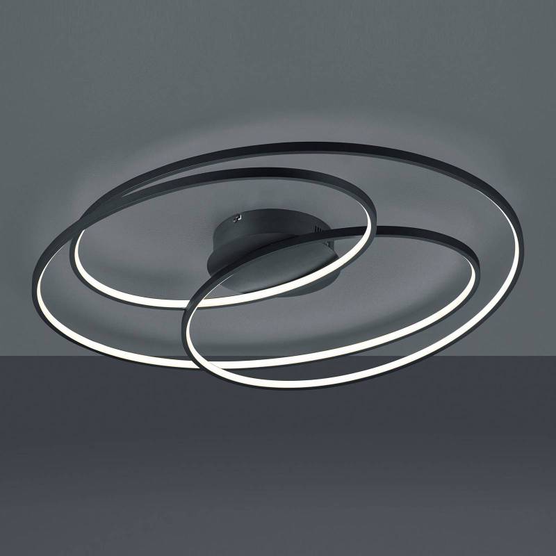 LED-Deckenlampe Gale, 80 cm, schwarz matt von Trio Lighting