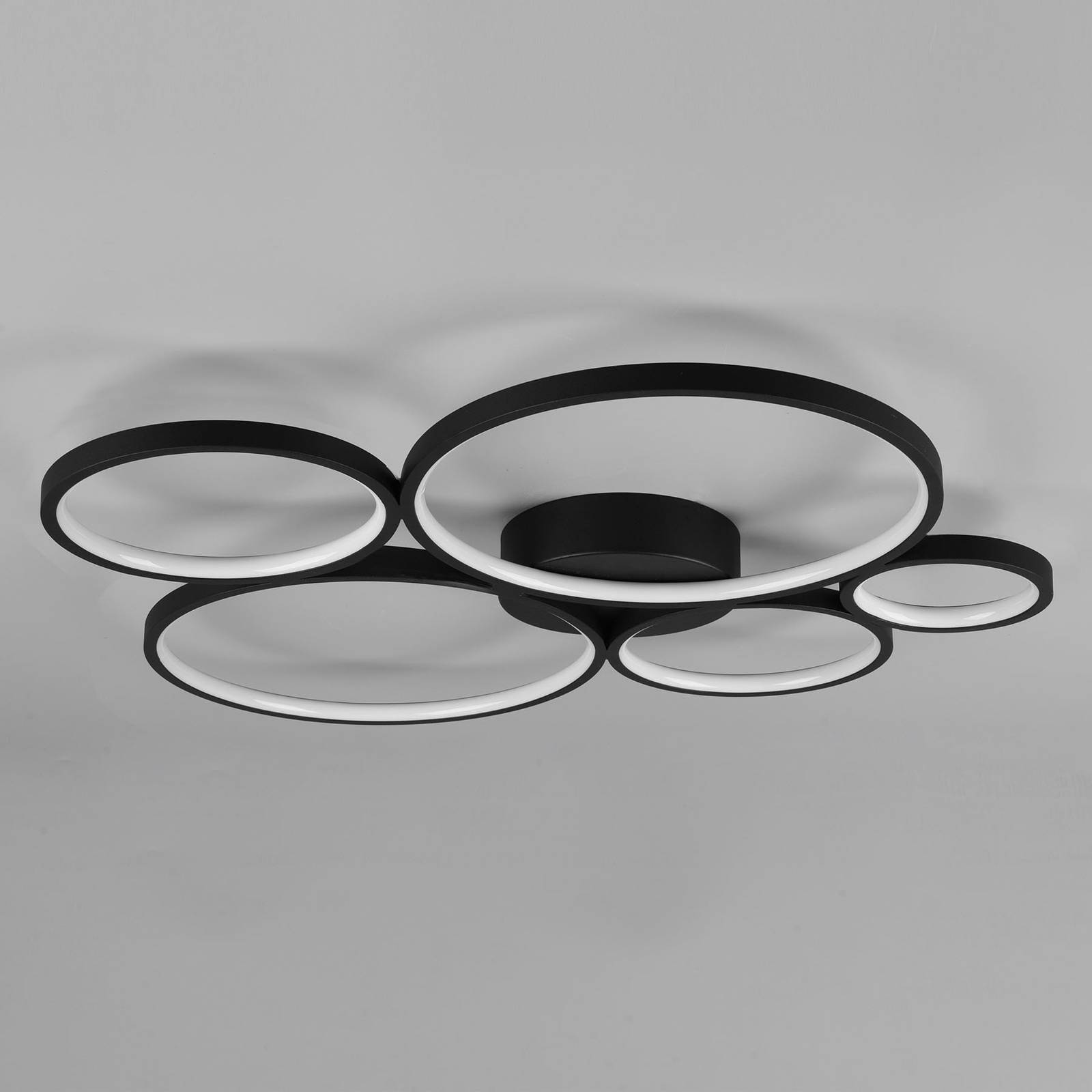 LED-Deckenlampe Rondo, schwarz matt von Trio Lighting