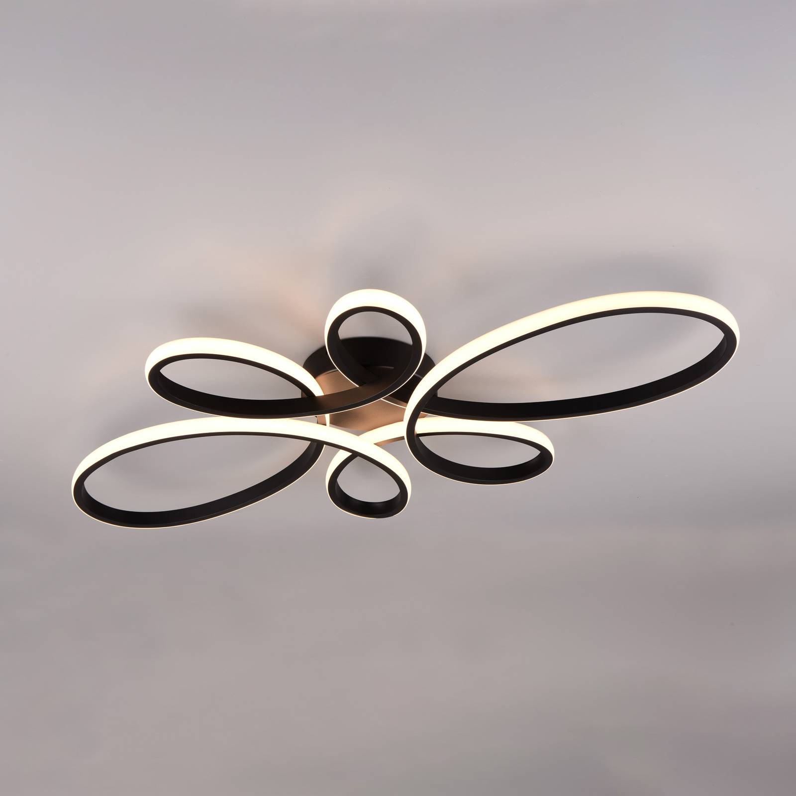 LED-Deckenleuchte Fly, schwarz matt, 3.000 K, 83 cm x 45 cm LED-Deckenleuchte Fly, schwarz matt, 3.000 K, 83 cm x 45 cm von Trio Lighting