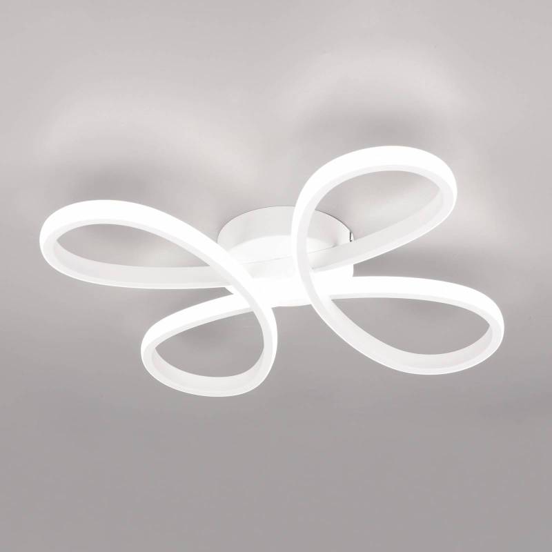 LED-Deckenleuchte Fly, weiß matt, 4.000 K, 40 cm x 40 cm von Trio Lighting