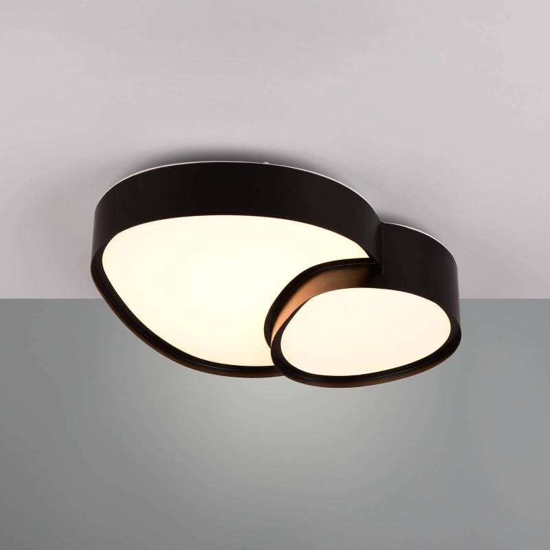 LED-Deckenleuchte Rise, schwarz, 43 x 36 cm, CCT, dimmbar von Trio Lighting