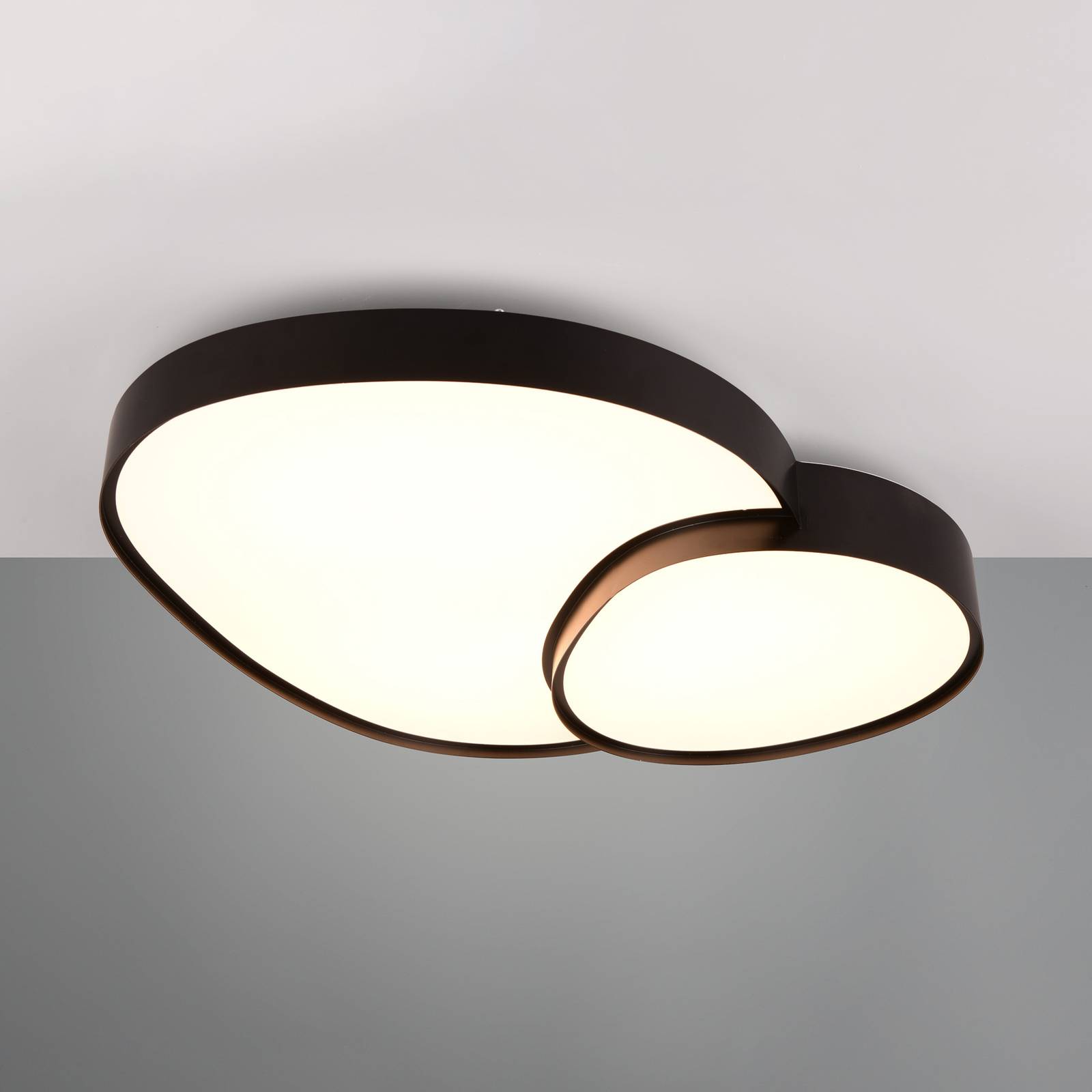 LED-Deckenleuchte Rise, schwarz, 77 x 63 cm, CCT, dimmbar LED-Deckenleuchte Rise, schwarz, 77 x 63 cm, CCT, dimmbar von Trio Lighting
