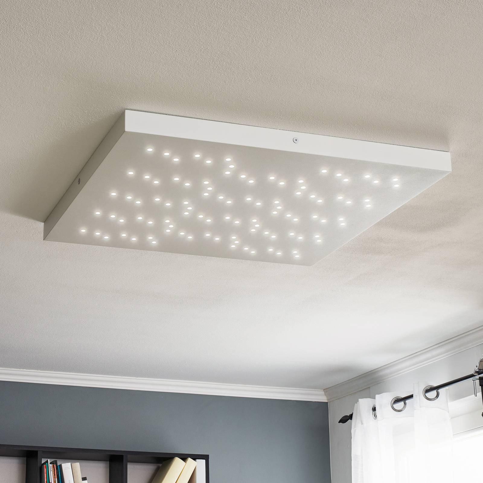 LED-Deckenleuchte Titus weiß 75x75cm LED-Deckenleuchte Titus weiß 75x75cm von Trio Lighting