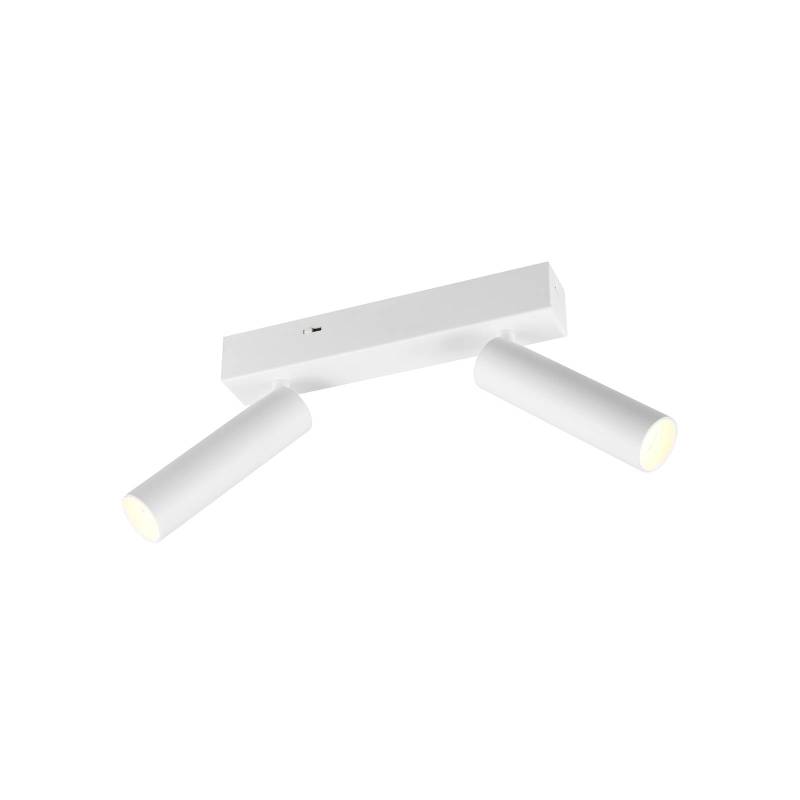 LED-Deckenspot Ambala, 2-fl., weiß, Metall, CCT, dimmbar von Trio Lighting